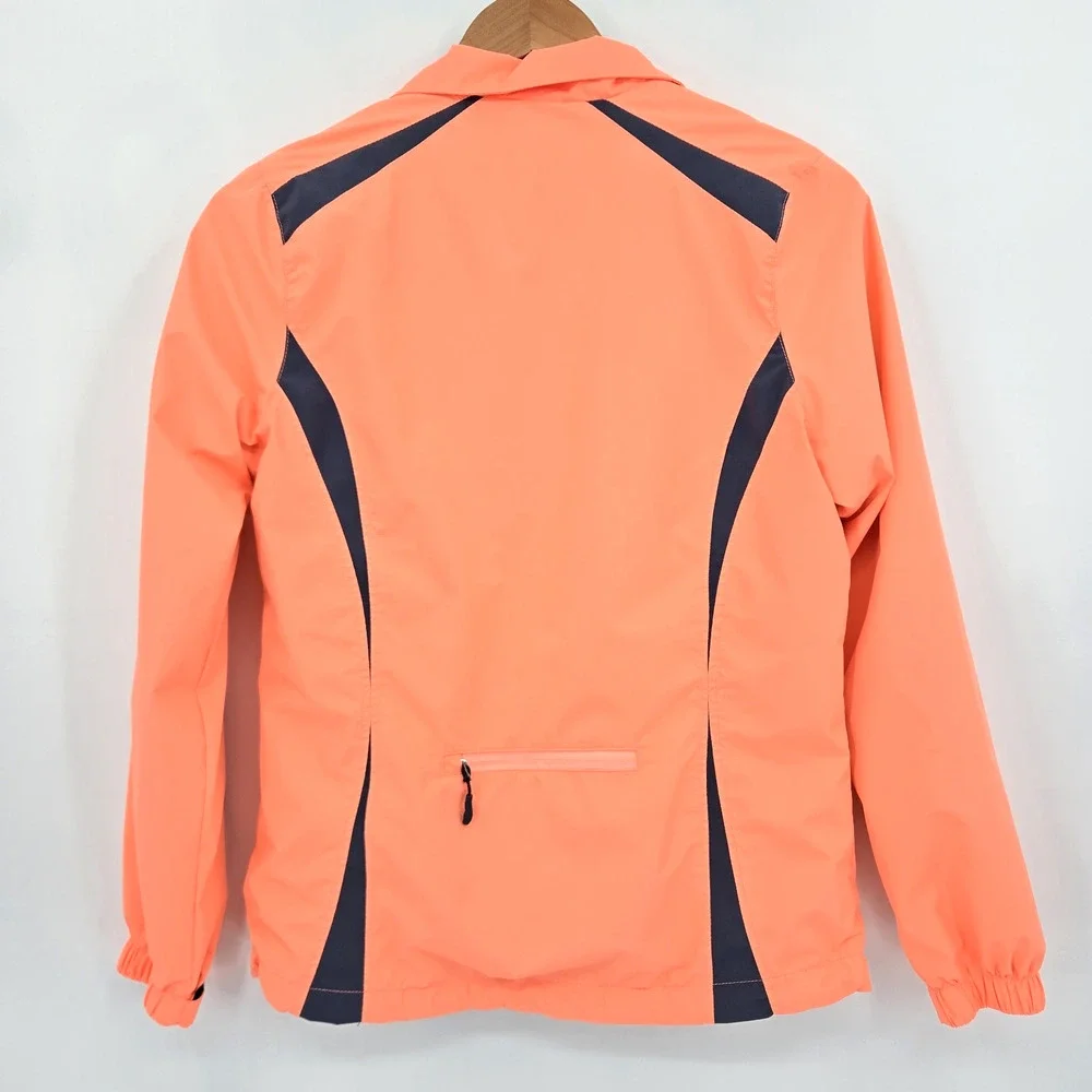 New Balance Running Windbreaker Jacket Full Zip Athletic Coral Orange Size S